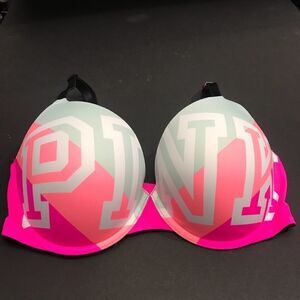 Victoria’s Secret wear everywhere Push Up Padded Pink Logo Bra